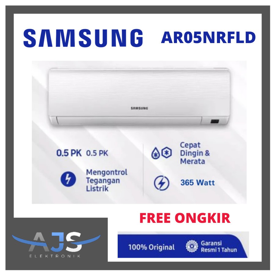 AC SAMSUNG AR05NRFLD 1/2 PK GARANSI RESMI SAMSUNG TERMURAH