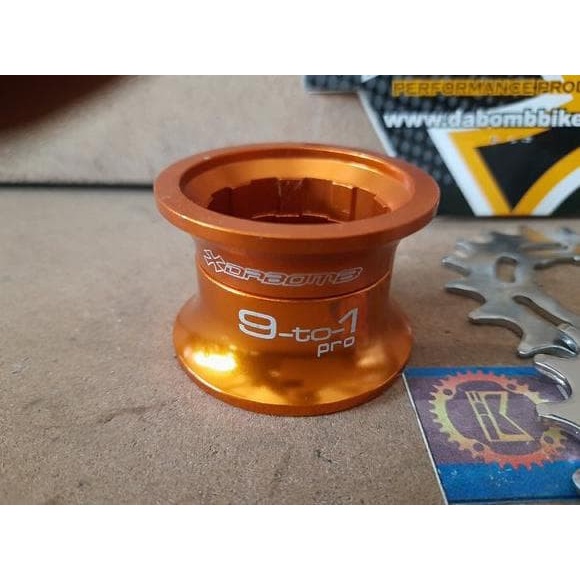 Da Bomb Single Speed Converter Orange cog 16T 18T - adaptor dabomb