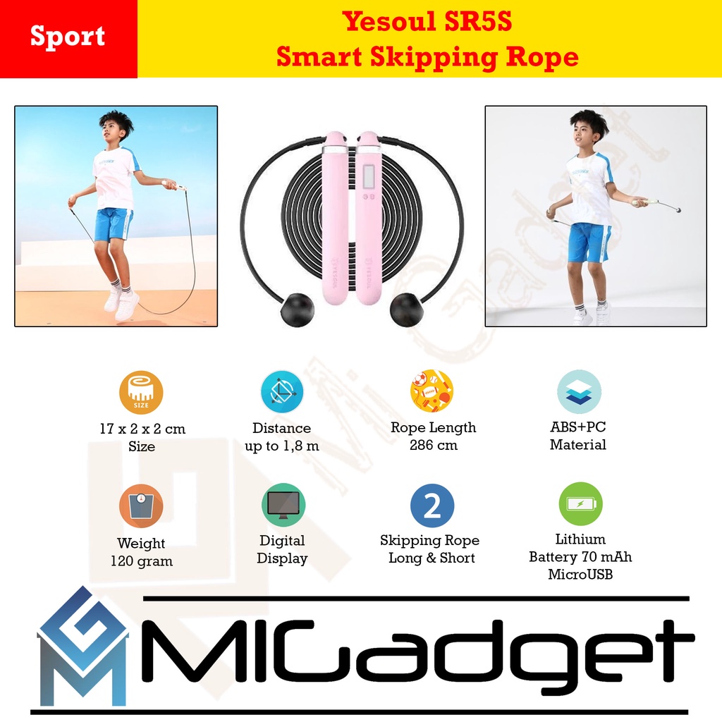 Yesoul Smart Skipping Rope SR5S - Tali Lompat Tali