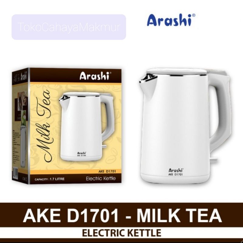 Arashi Kettle Listrik AKE D1701 1.7L - Pemanas Air/Teko Listrik Ceret