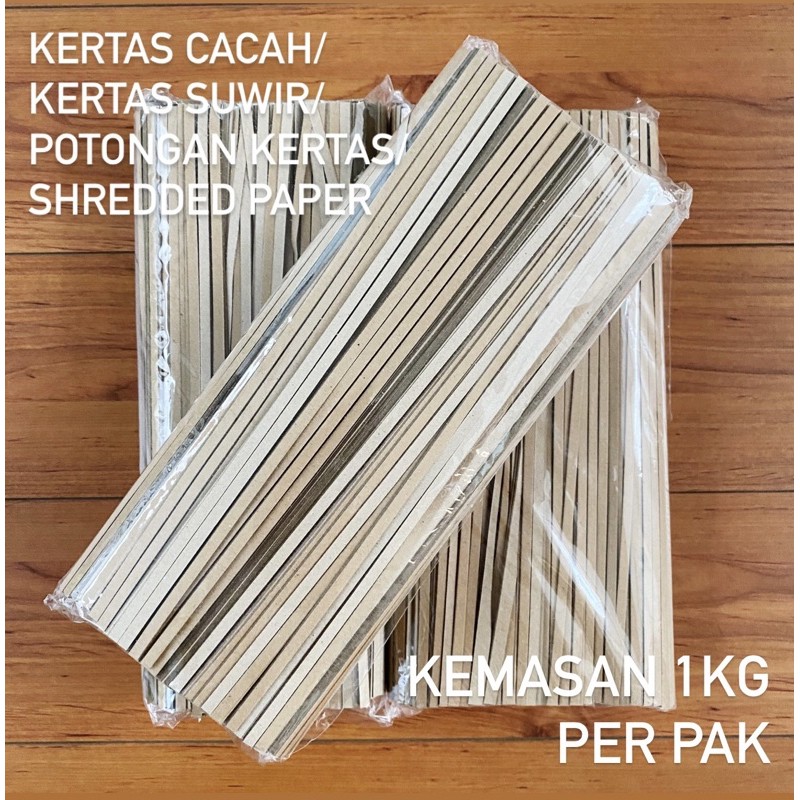 

potongan kertas serut / cacah / suwir / shredded paper 1kg bahan kraft