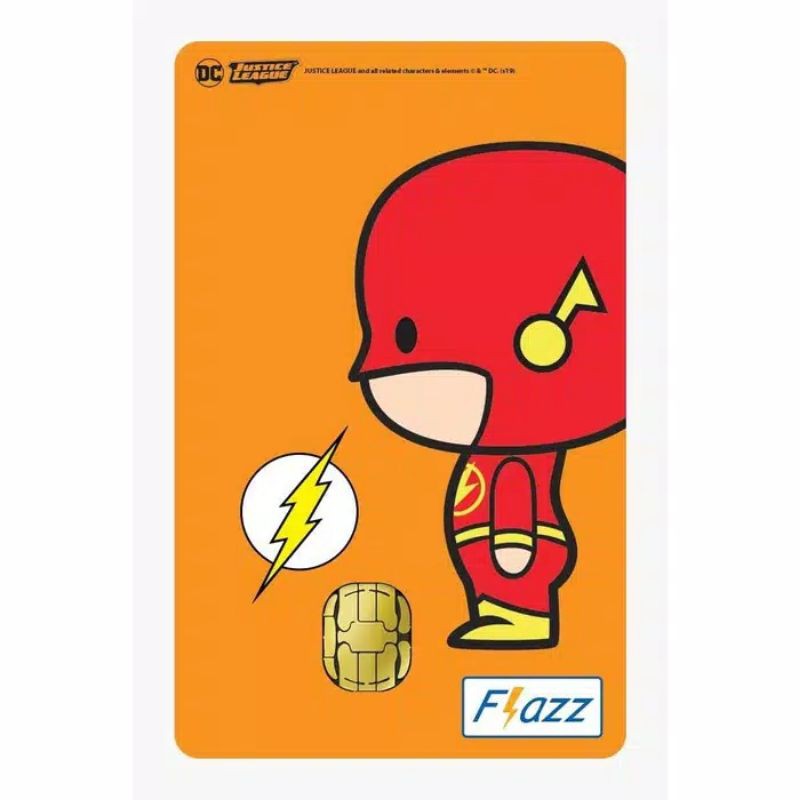 Flazz BCA CHIBI - THE FLASH /JUSTICE LEAGUE EDITION ORI /Like eTOLL eMONEY Tapcash or Brizzi