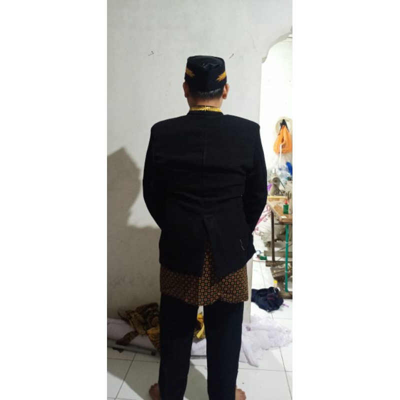 set  basofi baju bapak muslim hitam gold silver  dll sembong