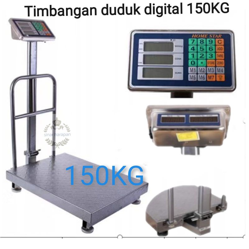 timbangan duduk digital kapasitas 150kg/  electrik platform scale 150kg