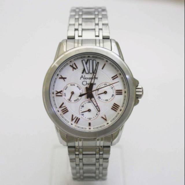 Jam tangan wanita  Alexandre christie 2494 bf silver