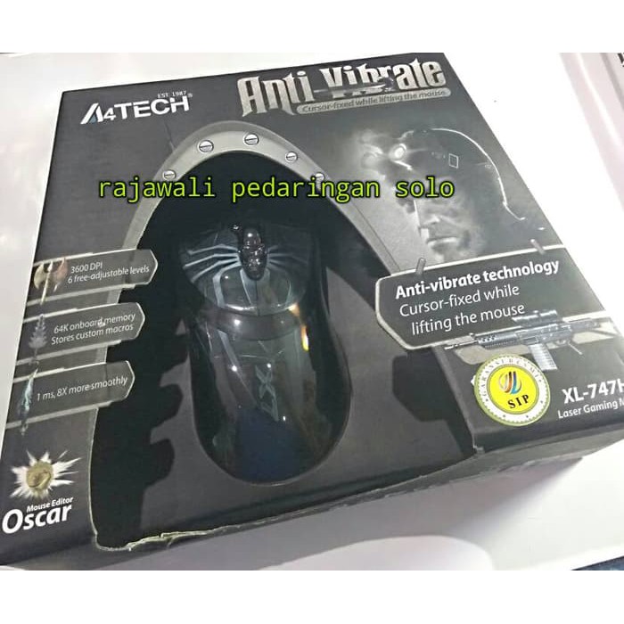 A4TECH X7 XL-747H ANTI EV A-75 VIBRATE GAMING MOUSE
