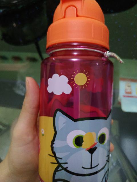 Tum Tum Flip Top Water Bottle Botol Minum Anak Inclue Long Strap
