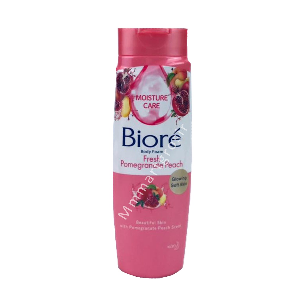 Biore/ Sabun Mandi / Moisture care / fresh pomegrante peach/ 250ml