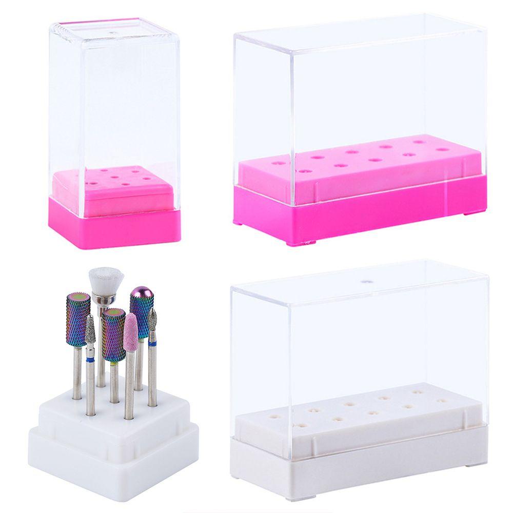 Kepala Gerinda TOP Display Case Beauty Nail Polishing Head Nail Art Nail Drill Bits Holder