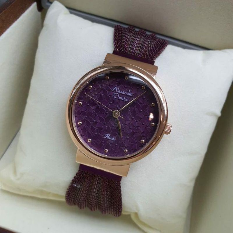 Jam Tangan Alexandre Christie AC 2845 tali Pasir Wanita / Cewek Original