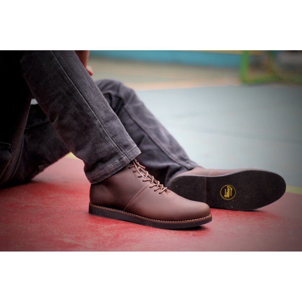 Sepatu Boots Pria original Cevany Mullins kulit Kerja Casual Kantor formal laki dewasa Keren murah