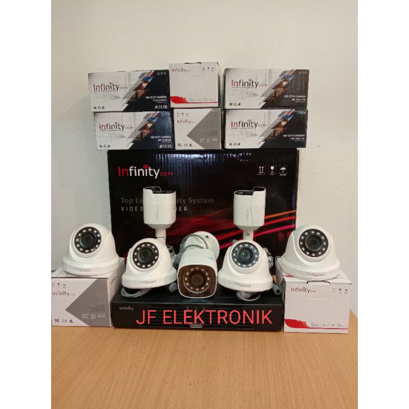 paket cctv infinity 8 channel dengan 7 kamera infinity 2mp 1080p