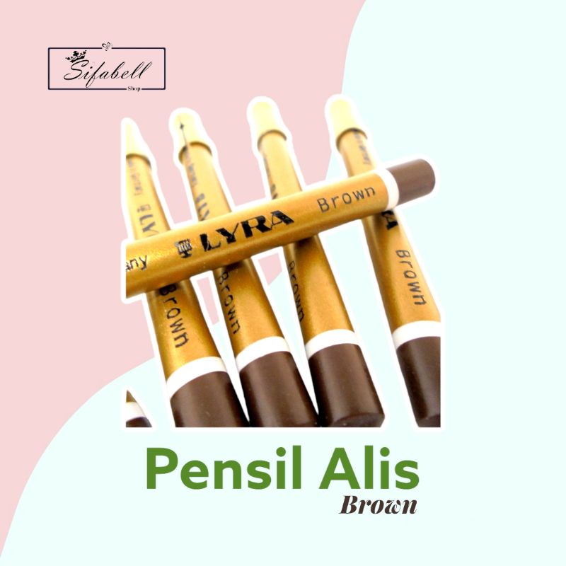 Pensil Alis Hitam &amp; Coklat Cokelat Gambar Alis Eyebrow Pencil Tahan Lama