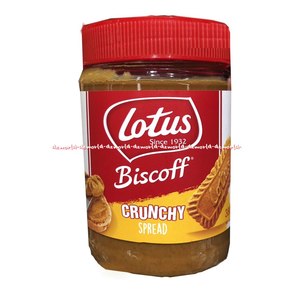 Lotus Biscoff Crunchy Spread 380ml Selai Roti Krispi Kriuk Bread Jam Lottus