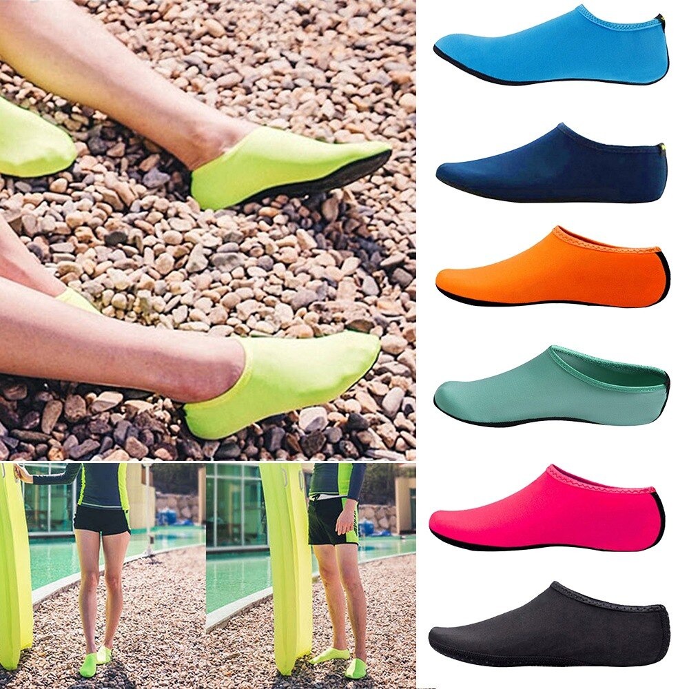 Sepatu Pantai Pria Wanita Aqua Beach Slippers Sepatu Anti Slip On Latihan Kolam Renang