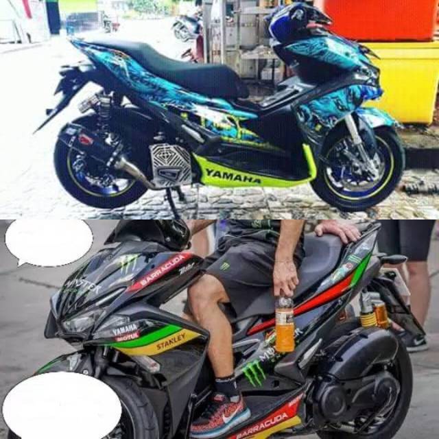 Stiker Motor Aerox 155 Variasi Yamaha Decal Striping Lis List