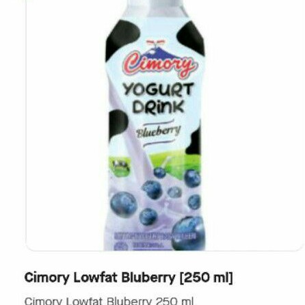 

Cimory Yoghurt Blueberry Lowfat 250ml