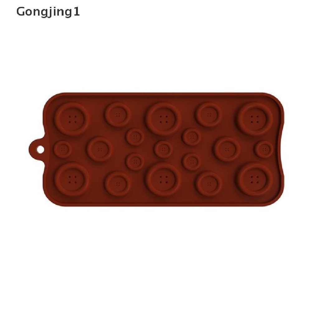 Gongjing1 Cetakan Kue / Coklat / Cookies / Es Bentuk Kancing Bahan Silikon