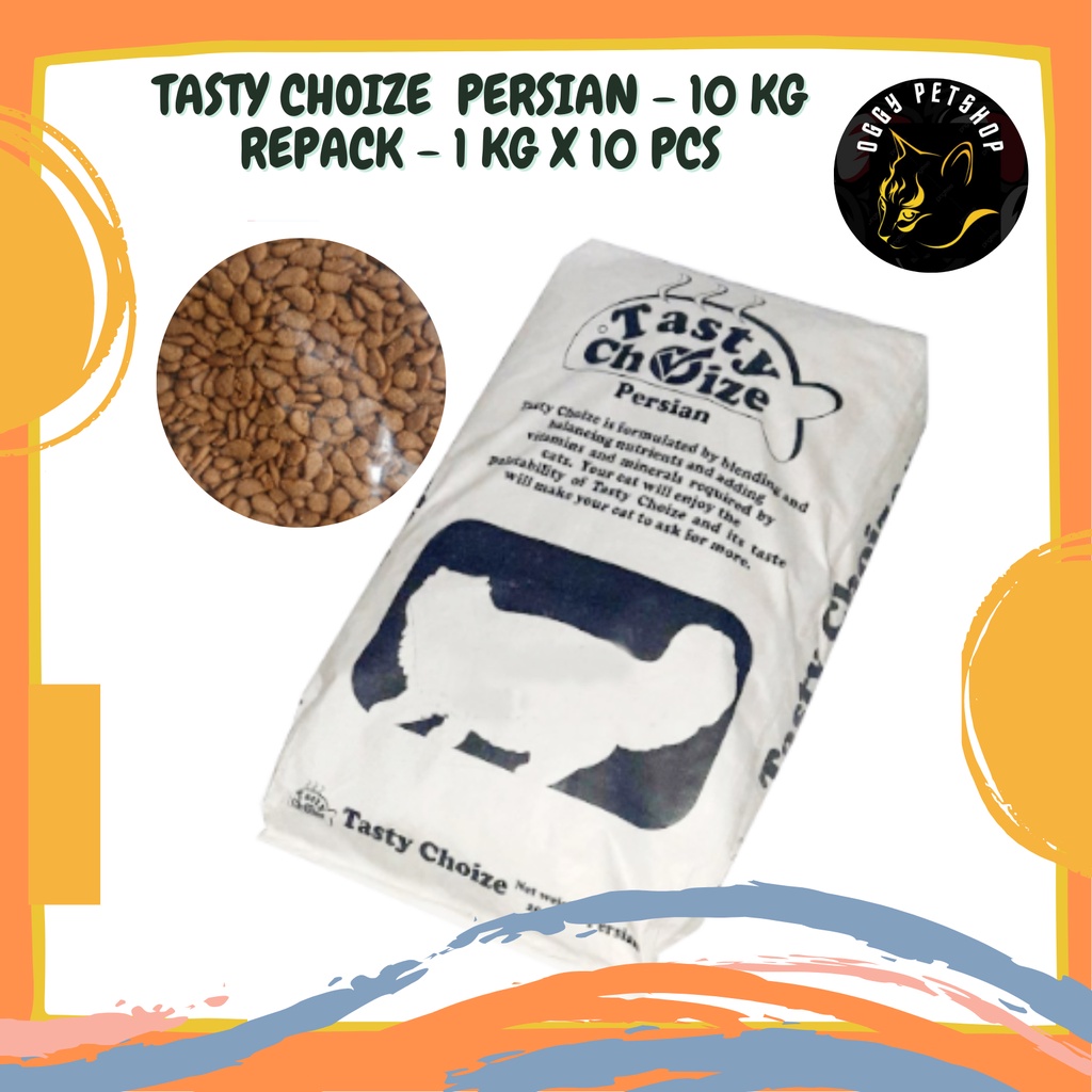 Tasty choize Persian Makanan Kucing Kemasan 10 kg ( 1 kg x 10)