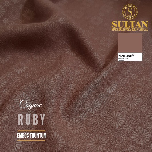 50CM EMBOS TRUNTUM RUBY COGNAC KAIN WOLLYCREPE SULTAN