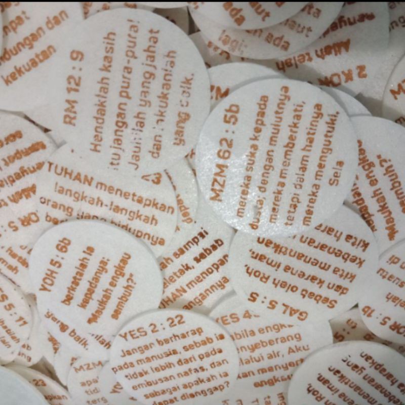 

Hosti / Roti Perjamuan Bahasa Indonesia 50pcs / 100pcs