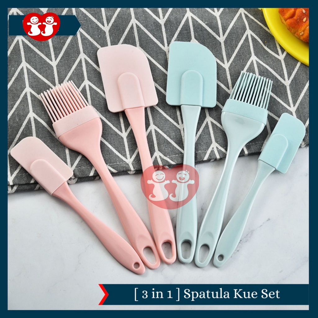 Spatula Silicon Set Kuas Kue Silikon