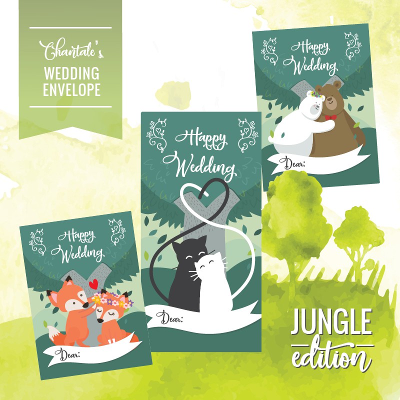 

Wedding envelope / angpao pernikahan - Jungle edition