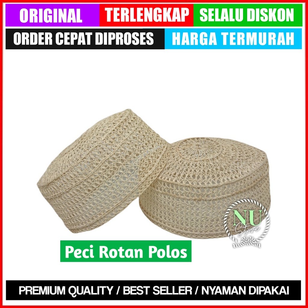 Kopyah Jaring Karang / Kopyah Rotan / Kopiah Rajut Rotan / Songkok Gus Dur / Kopyah Rajut /Peci Rota