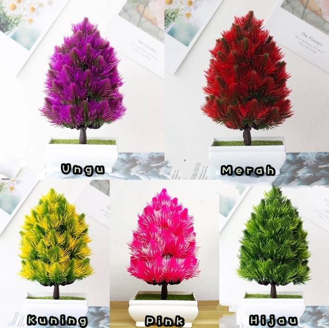 NM 564 bunga plastik/pajangan bunga artifisial/vas petak-3