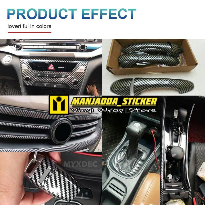 STIKER SKOTLET MOTOR CARBON KEVLAR UNTUK MOBIL DAN MOTOR