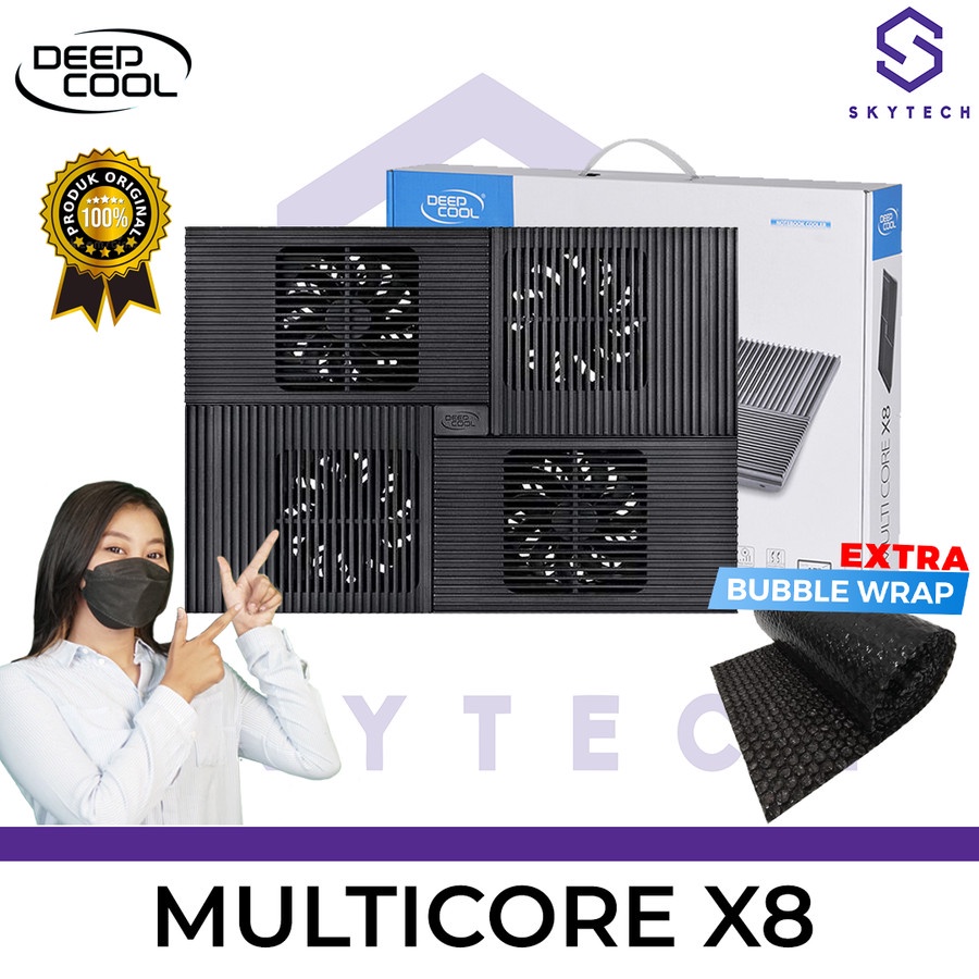 DEEPCOOL MULTICORE X8 PENDINGIN LAPTOP/ALAS LAPTOP KIPAS/COOLING PAD GAMING