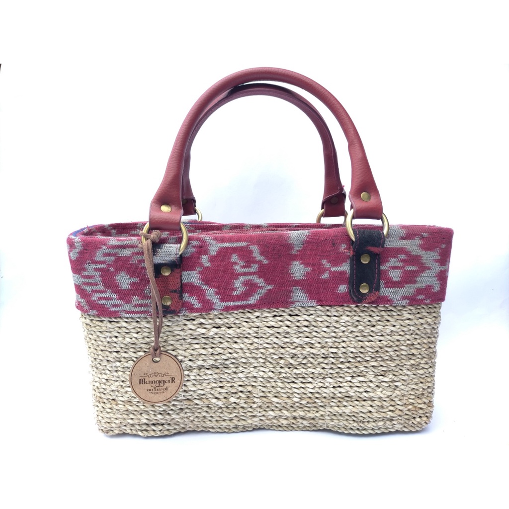 Tas Rotan Handbag Long Pandan Tenun
