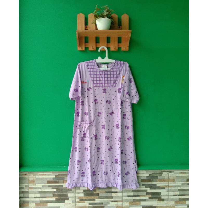 DASTER jumbo PRISILA LD125 bahan kaos nyaman adem-Ungu