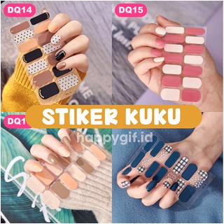 Premium Nail Art Sticker 14 Pcs Stiker Kuku DQ Durable Series KU030