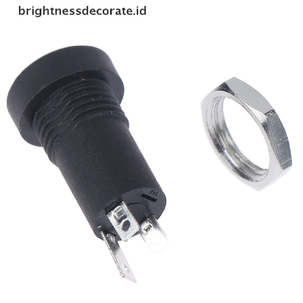 (Birth) Soket Jack Audio 3.5mm 3 Pole Warna Hitam Dengan Baut