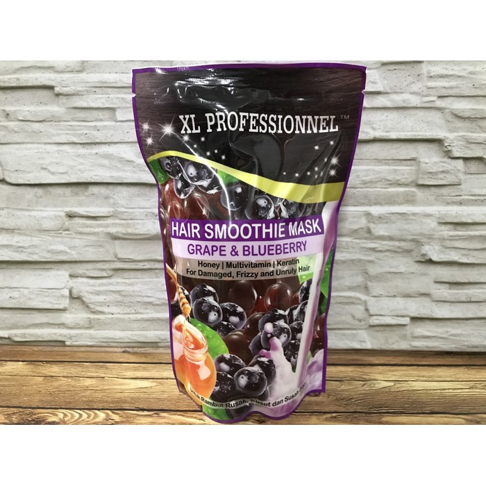 Limited XL Professionnel Hair Smoothie Mask Grape & Blueberry Refill 500gr Murah