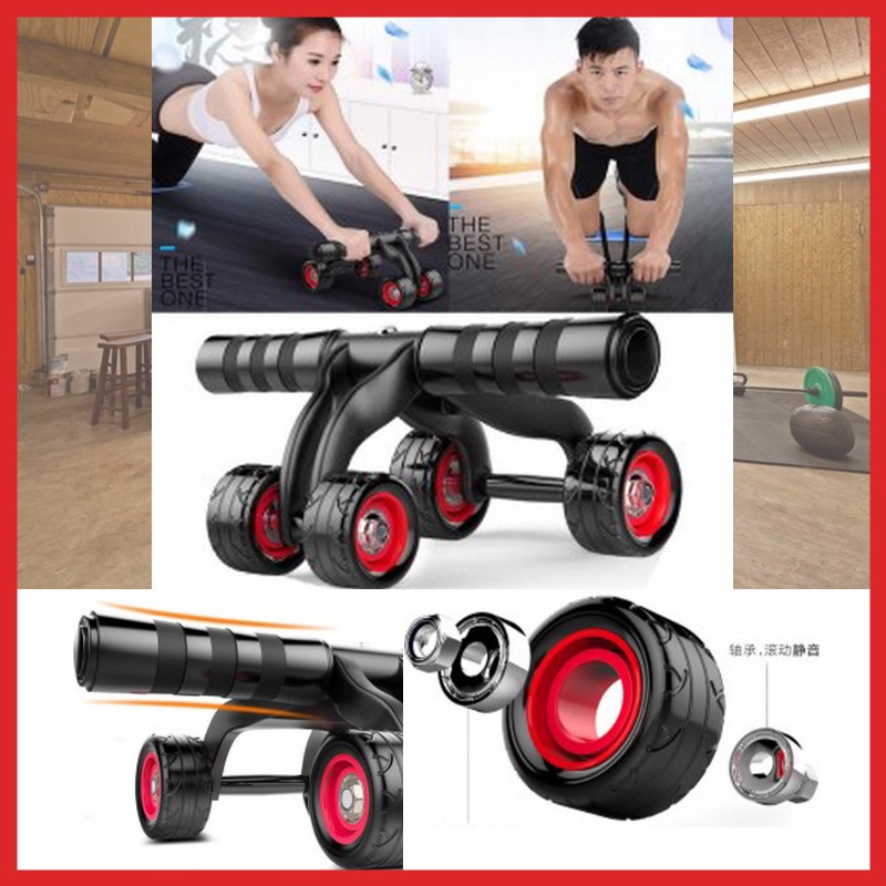 Perlengkapan Gym Power Wheel Alat Fitness Roller Alat Fitness Rumahan Perlengkapan Gym