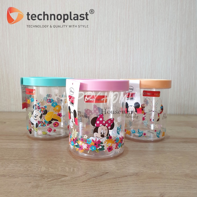 TECHNOPLAST Minnie Mouse Canister / Toples Plastik Arcylic 1000Ml