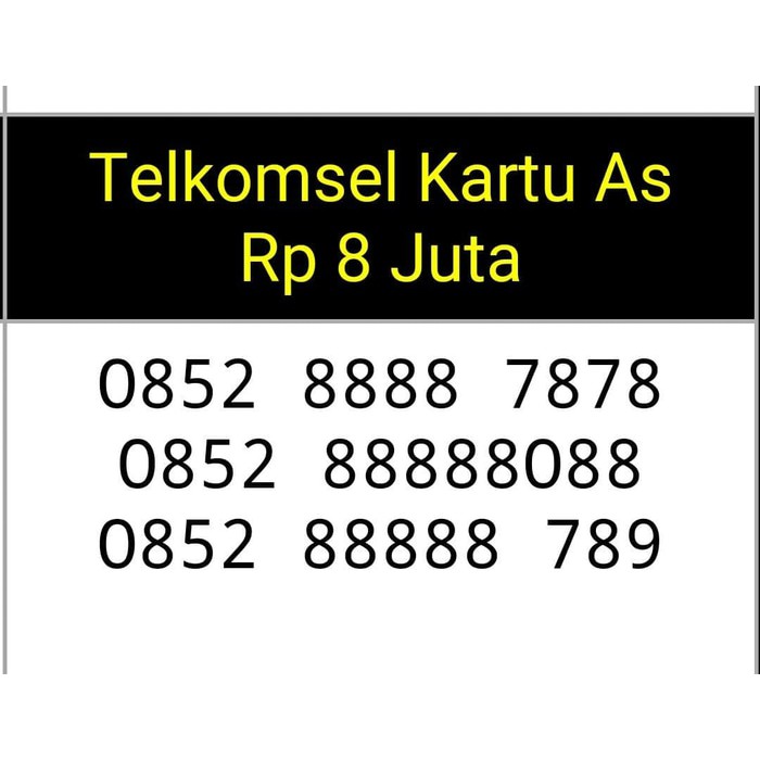 nomor cantik telkomsel kartu as(0852 88888 789(088(7878)terupdate hoki