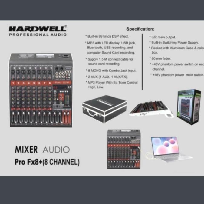 Mixer Audio Hardwell 8 Channel Pro Fx 8+