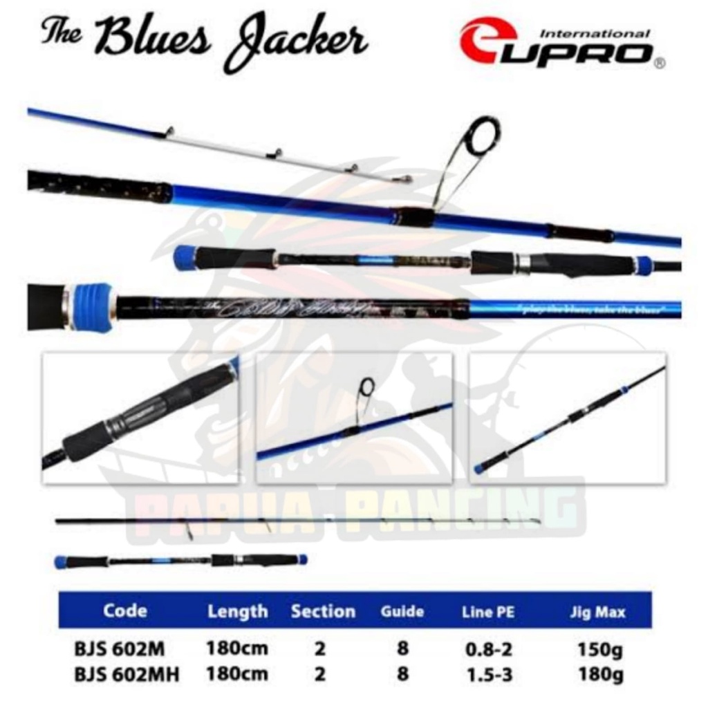 EUPRO BLUE JACKER BJS602MH PE 1.5 - 3 LIGHT JIGGING + PACKING PVC