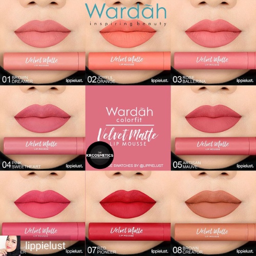 WARDAH Colorfit Velvet Matte Lip Mousse Lip Cream 4gr