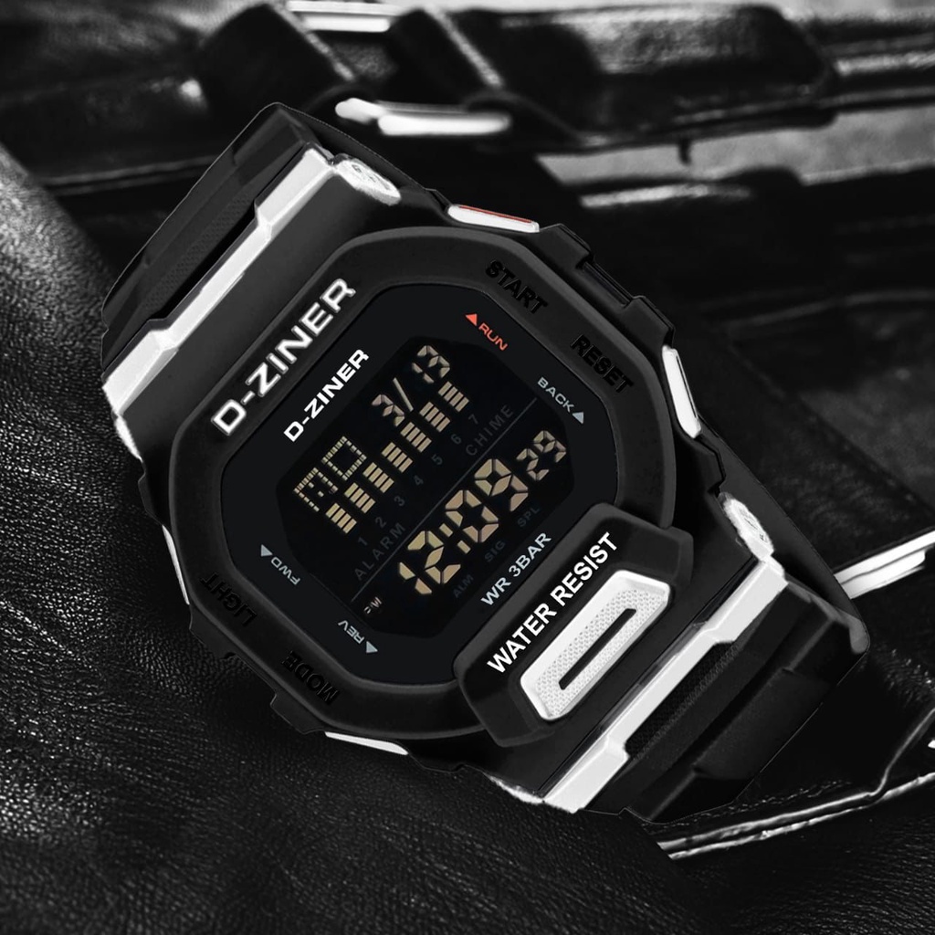 BISA COD✅ JAM TANGAN PRIA DZINER DZ8312 Straap Karet  Anti Air