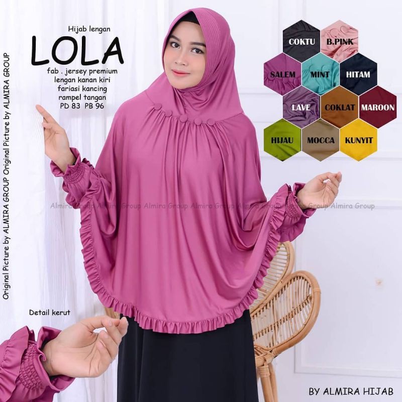 Hijab Lengan Kancing Kerudung Tangan Jersey