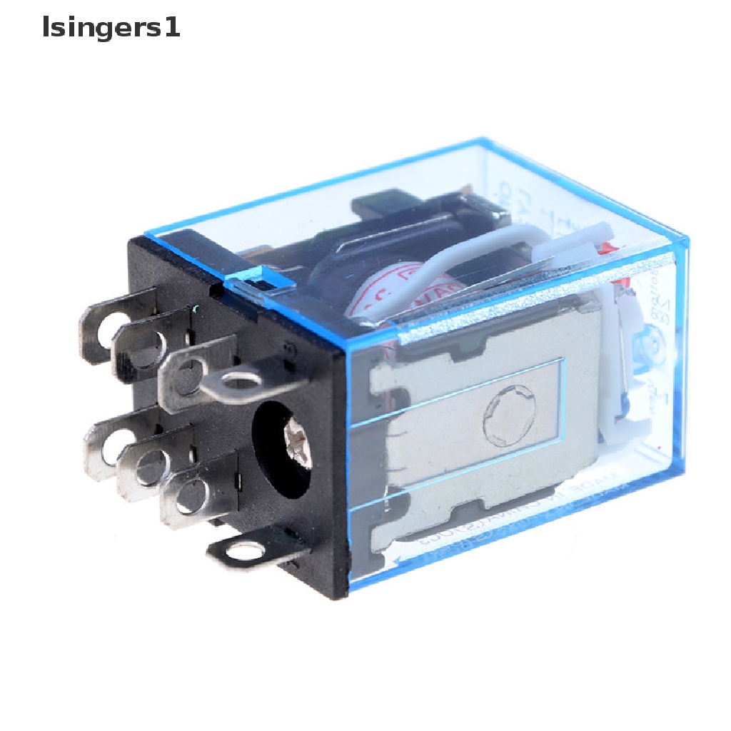 (lsingers1) Ly2nj HH62P Coil Power Relay 10A AC220V 8 Pin 2 Open 2 Dengan Socket Base