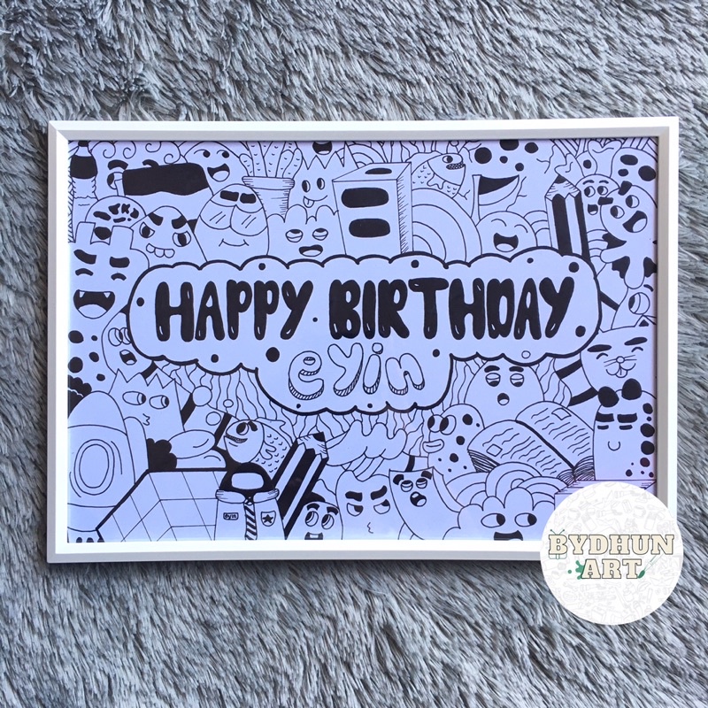 DOODLE ART KADO UNIK KADO ULANG TAHUN KADO GRADUATION KADO ANNIVERSARY KADO MURAH