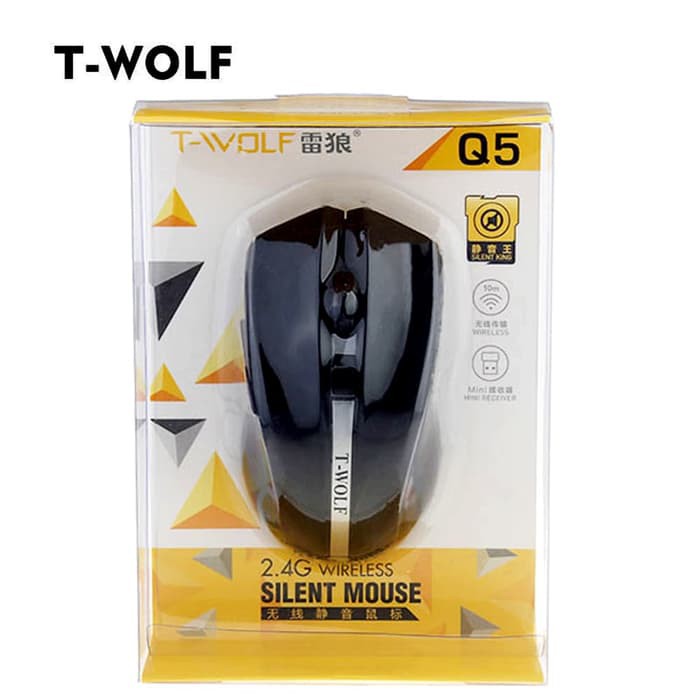 SKU-1104 MOUSE WIRELESS TWOLF Q5 SILENT 6 TOMBOL T-WOLF GAMING MOUSE