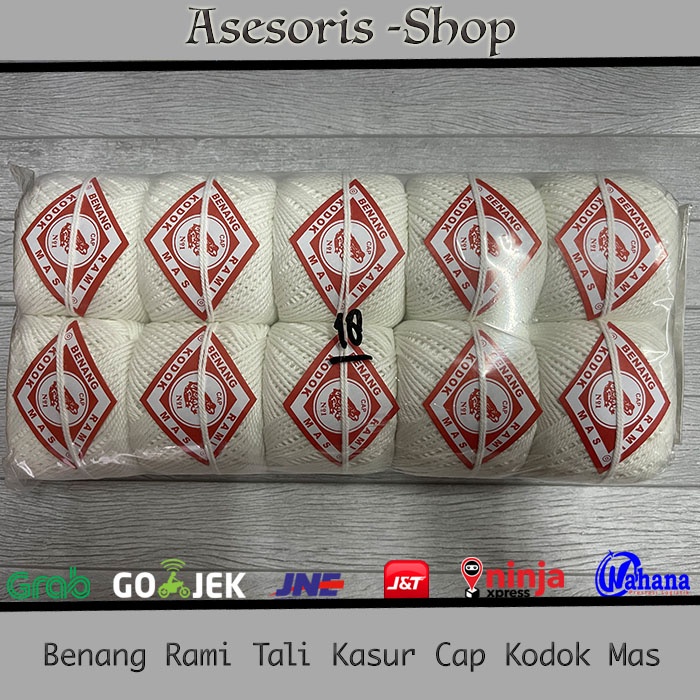 

Al Benang Rami Tali Kasur Cap Kodok Mas ( isi 10 gulung ) / Tali Ikat Uang