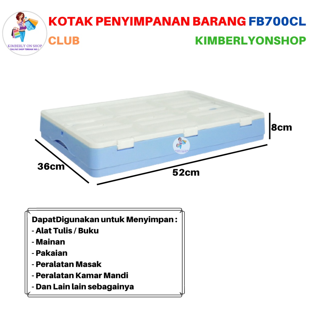 Folding Container Storage Box Tempat Penyimpanan Serbaguna FB700 Club