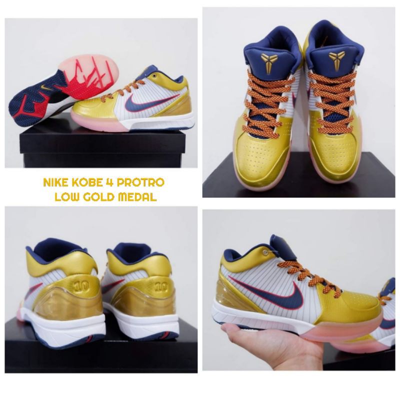 Sepatu Basket Nike Kobe 4 Protro LOW Gold Medal
